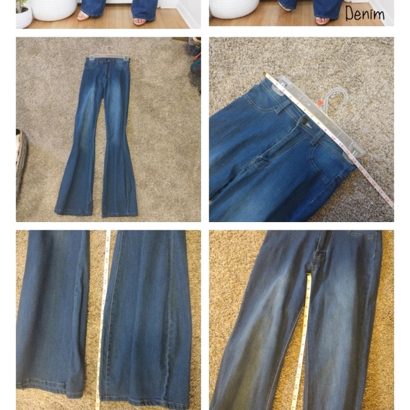 Classic Blue Stretch Waist Flare Jeans - Picture 7 of 7